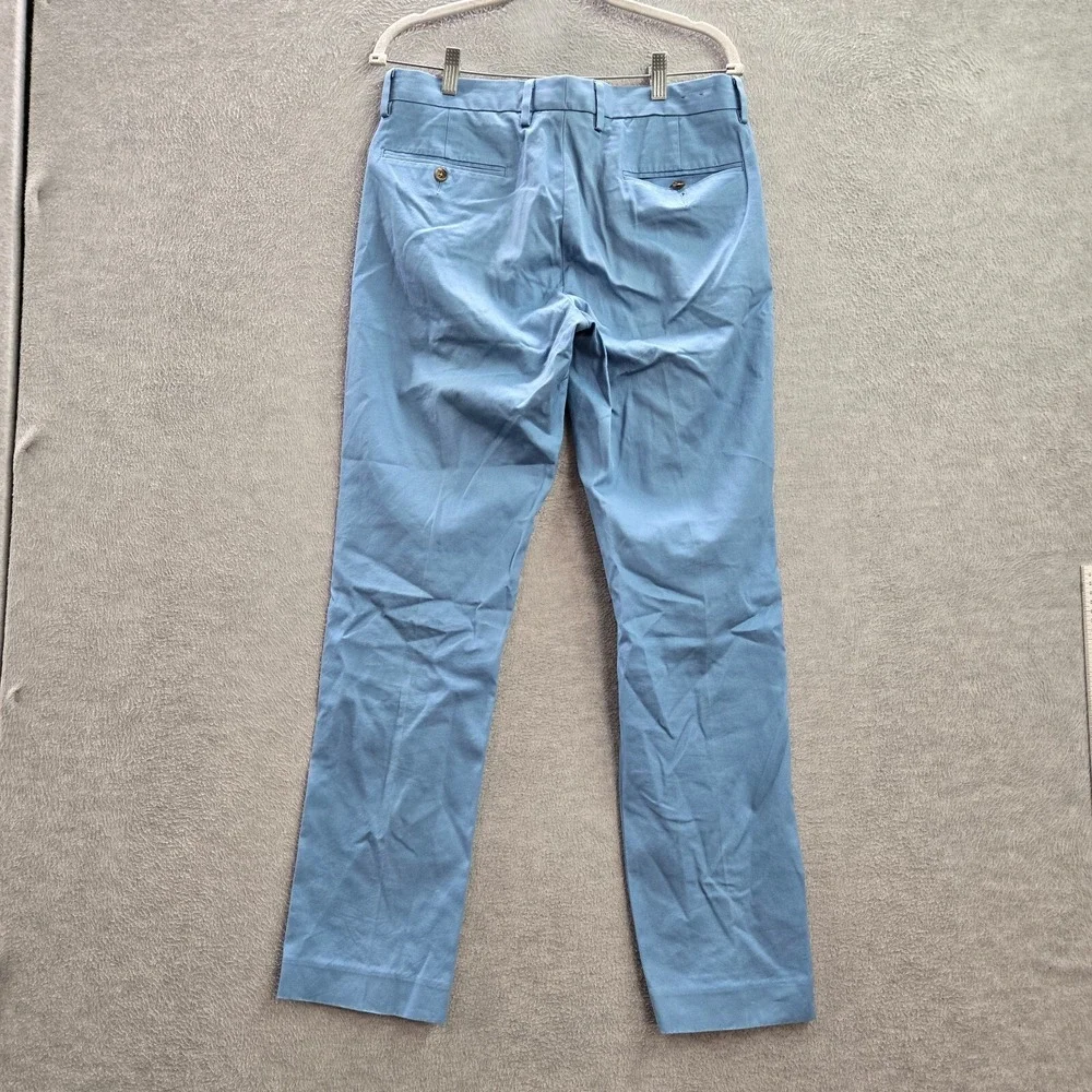 J Crew Men Pants 31x32‎ Blue Chino Bowery Urban Slim Pockets Cotton Mid Rise